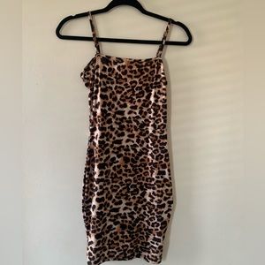 SHEIN leopard print bodycon mini dress
